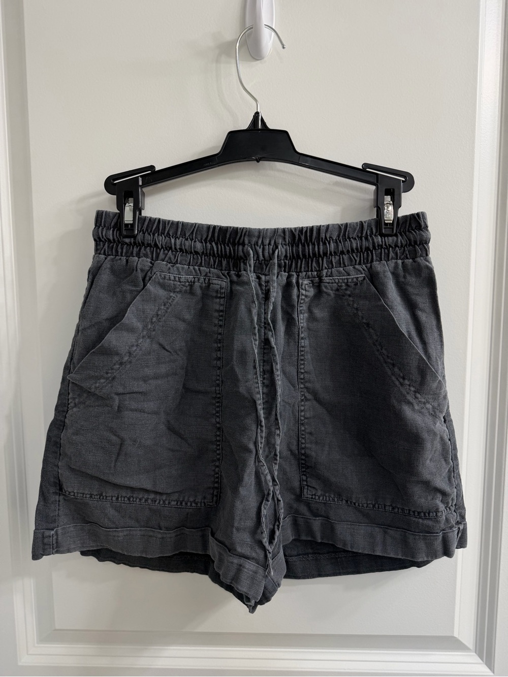 Casual Drawstring Women’s Shorts — Charcoal